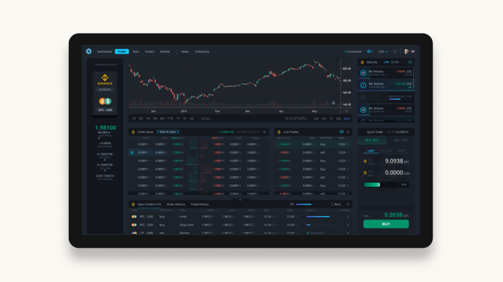 Digital Asset - Screenshot of cryptocurrency platform